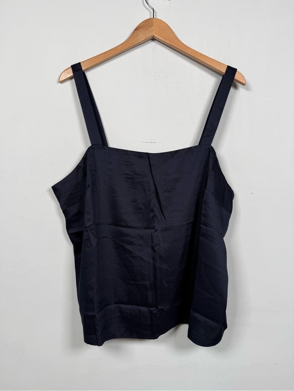Banana Republic Navy Satin Square-Neck Camisole, NWT, Size XL